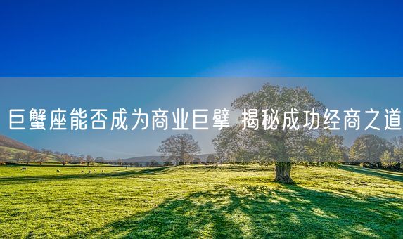 巨蟹座能否成为商业巨擘 揭秘成功经商之道(图1)