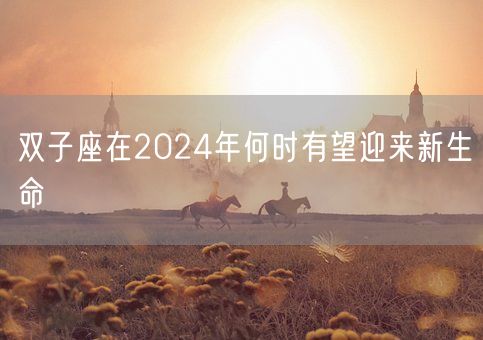 双子座在2024年何时有望迎来新生命(图1)