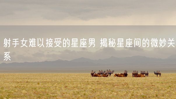 射手女难以接受的星座男 揭秘星座间的微妙关系(图1)