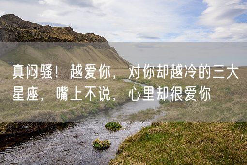 真闷骚！越爱你，对你却越冷的三大星座，嘴上不说，心里却很爱你(图1)