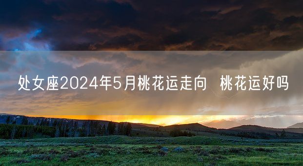 处女座2024年5月桃花运走向  桃花运好吗(图1)