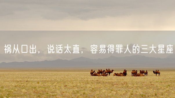 祸从口出，说话太直，容易得罪人的三大星座(图1)