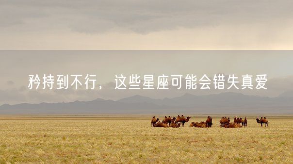 矜持到不行，这些星座可能会错失真爱(图1)