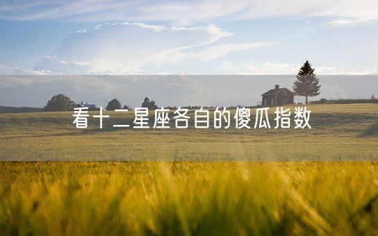 看十二星座各自的傻瓜指数(图1)