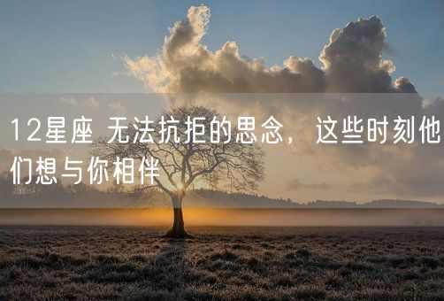 12星座 无法抗拒的思念，这些时刻他们想与你相伴(图1)