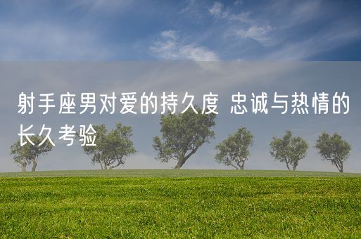 射手座男对爱的持久度 忠诚与热情的长久考验(图1)