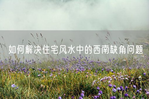 如何解决住宅风水中的西南缺角问题(图1)