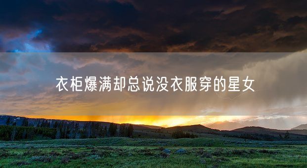 衣柜爆满却总说没衣服穿的星女(图1) 衣柜爆满却总说没衣服穿的星女(图1)