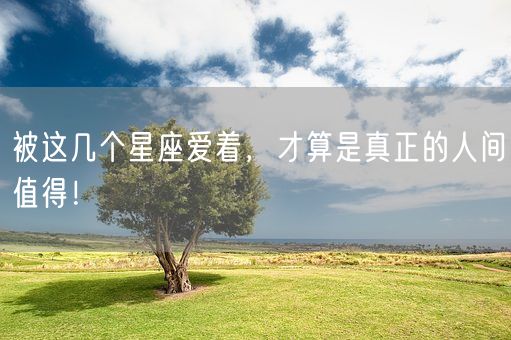 被这几个星座爱着，才算是真正的人间值得！(图1)