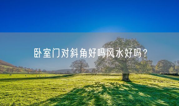 卧室门对斜角好吗风水好吗？(图1)