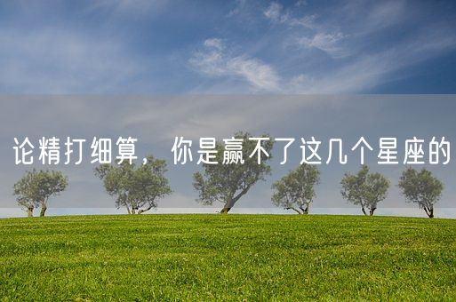 论精打细算,你是赢不了这几个星座的(图1) 论精打细算,你是赢不了这几个星座的(图1)