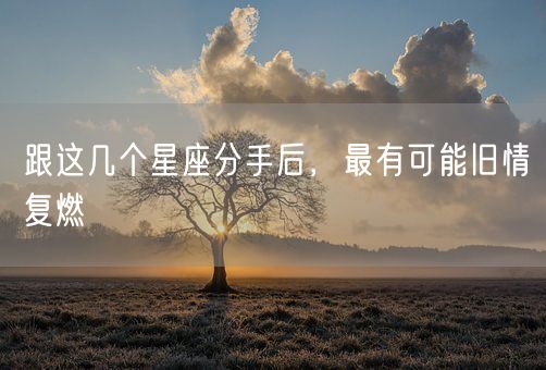 跟这几个星座分手后，最有可能旧情复燃(图1)