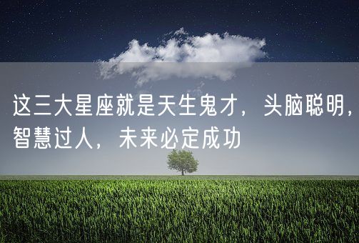 这三大星座就是天生鬼才,头脑聪明,智慧过人,未来必定成功(图1) 这三大星座就是天生鬼才,头脑聪明,智慧过人,未来必定成功(图1)