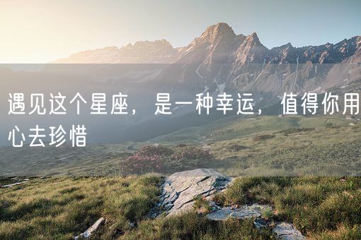 遇见这个星座,是一种幸运,值得你用心去珍惜(图1) 遇见这个星座,是一种幸运,值得你用心去珍惜(图1)