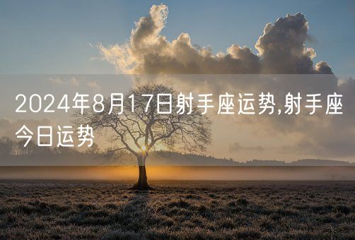 2024年8月17日射手座运势,射手座今日运势(图1)