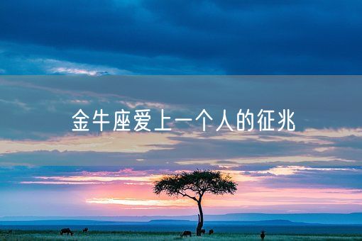 金牛座爱上一个人的征兆(图1) 金牛座爱上一个人的征兆(图1)