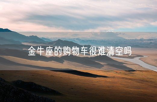 金牛座的购物车很难清空吗(图1) 金牛座的购物车很难清空吗(图1)