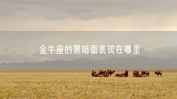 金牛座的黑暗面表现在哪里(图1) 金牛座的黑暗面表现在哪里(图1)