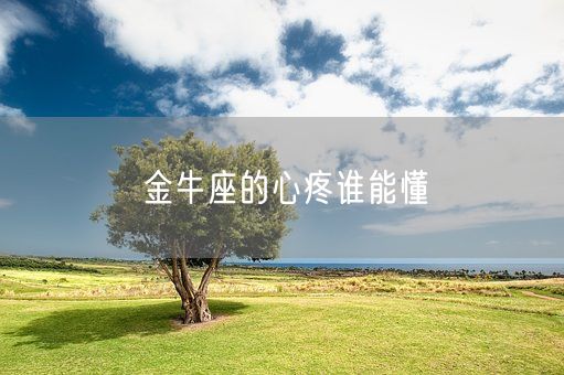 金牛座的心疼谁能懂(图1) 金牛座的心疼谁能懂(图1)