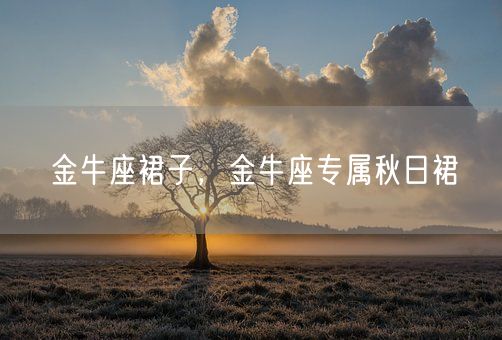 金牛座裙子,金牛座专属秋日裙(图1) 金牛座裙子,金牛座专属秋日裙(图1)