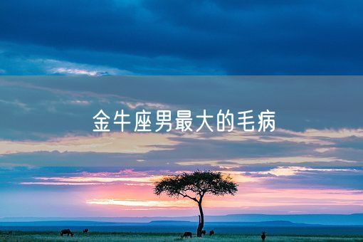 金牛座男最大的毛病(图1) 金牛座男最大的毛病(图1)