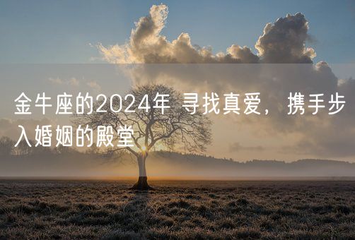 金牛座的2024年 寻找真爱,携手步入婚姻的殿堂(图1) 金牛座的2024年 寻找真爱,携手步入婚姻的殿堂(图1)