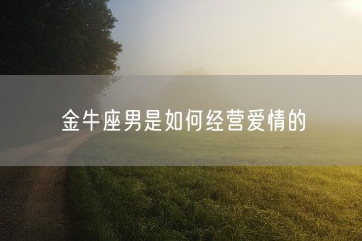 金牛座男是如何经营爱情的(图1) 金牛座男是如何经营爱情的(图1)