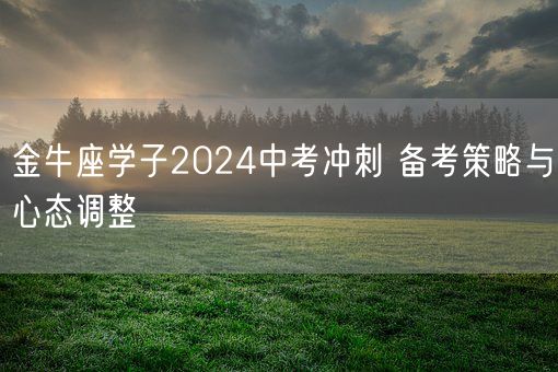金牛座学子2024中考冲刺 备考策略与心态调整(图1) 金牛座学子2024中考冲刺 备考策略与心态调整(图1)