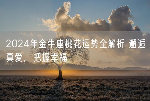 2024年金牛座桃花运势全解析 邂逅真爱，把握幸福(图1)