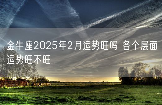 金牛座2025年2月运势旺吗 各个层面运势旺不旺(图1) 金牛座2025年2月运势旺吗 各个层面运势旺不旺(图1)