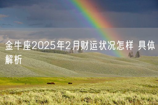 金牛座2025年2月财运状况怎样 具体解析(图1) 金牛座2025年2月财运状况怎样 具体解析(图1)