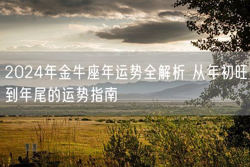 2024年金牛座年运势全解析 从年初旺到年尾的运势指南(图1) 2024年金牛座年运势全解析 从年初旺到年尾的运势指南(图1)
