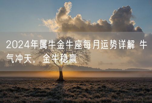 2024年属牛金牛座每月运势详解 牛气冲天，金牛稳赢(图1)