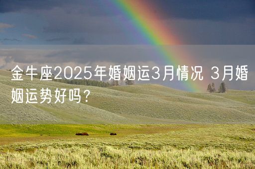 金牛座2025年婚姻运3月情况 3月婚姻运势好吗？(图1)
