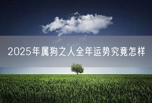 2025年属狗之人全年运势究竟怎样(图1) 2025年属狗之人全年运势究竟怎样(图1)