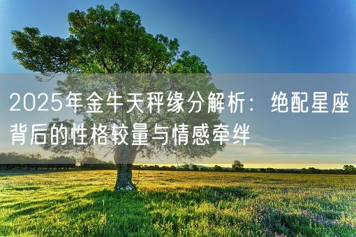 2025年金牛天秤缘分解析:绝配星座背后的性格较量与情感牵绊(图1) 2025年金牛天秤缘分解析:绝配星座背后的性格较量与情感牵绊(图1)