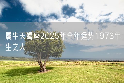 属牛天蝎座2025年全年运势1973年生之人(图1)