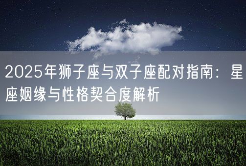 2025年狮子座与双子座配对指南：星座姻缘与性格契合度解析(图1)