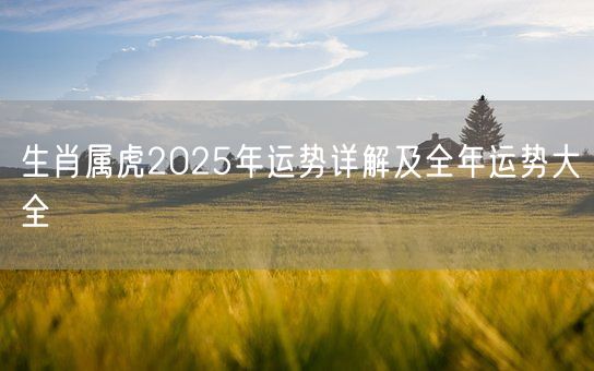 生肖属虎2025年运势详解及全年运势大全(图1)