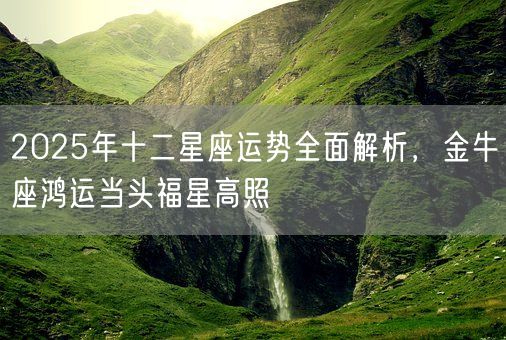 2025年十二星座运势全面解析,金牛座鸿运当头福星高照(图1) 2025年十二星座运势全面解析,金牛座鸿运当头福星高照(图1)