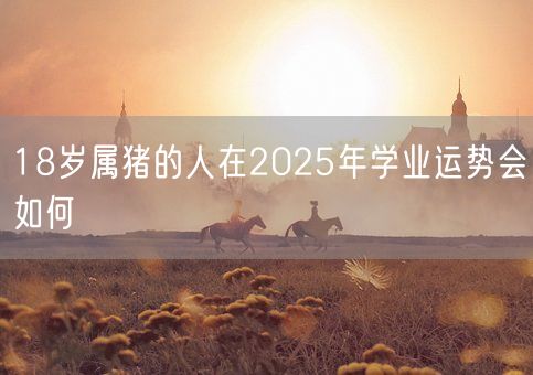 18岁属猪的人在2025年学业运势会如何(图1)