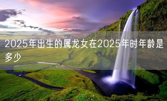 2025年出生的属龙女在2025年时年龄是多少(图1)
