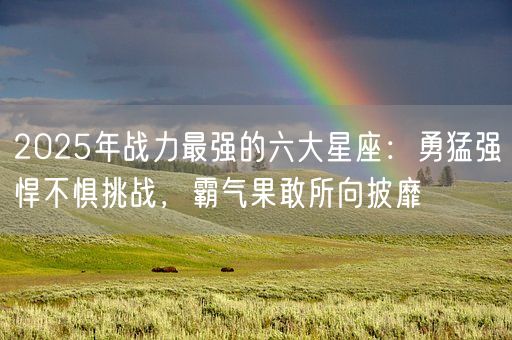 2025年战力最强的六大星座：勇猛强悍不惧挑战，霸气果敢所向披靡(图1)