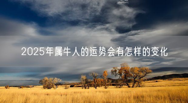 2025年属牛人的运势会有怎样的变化(图1)