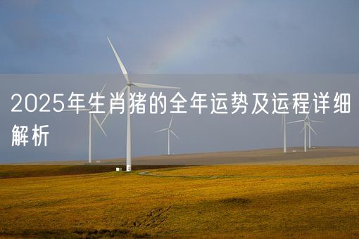 2025年生肖猪的全年运势及运程详细解析(图1)