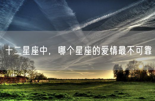 十二星座中，哪个星座的爱情最不可靠(图1)