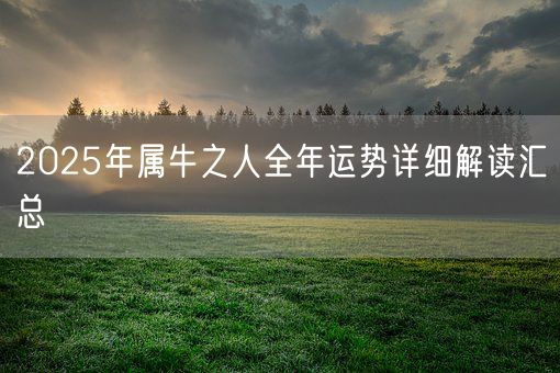 2025年属牛之人全年运势详细解读汇总(图1)