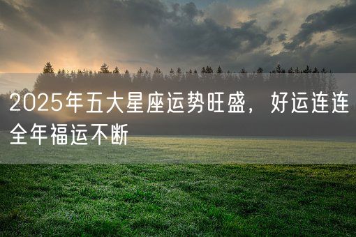 2025年五大星座运势旺盛，好运连连全年福运不断(图1)