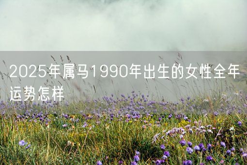 2025年属马1990年出生的女性全年运势怎样(图1)