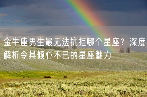 金牛座男生最无法抗拒哪个星座？深度解析令其倾心不已的星座魅力(图1)